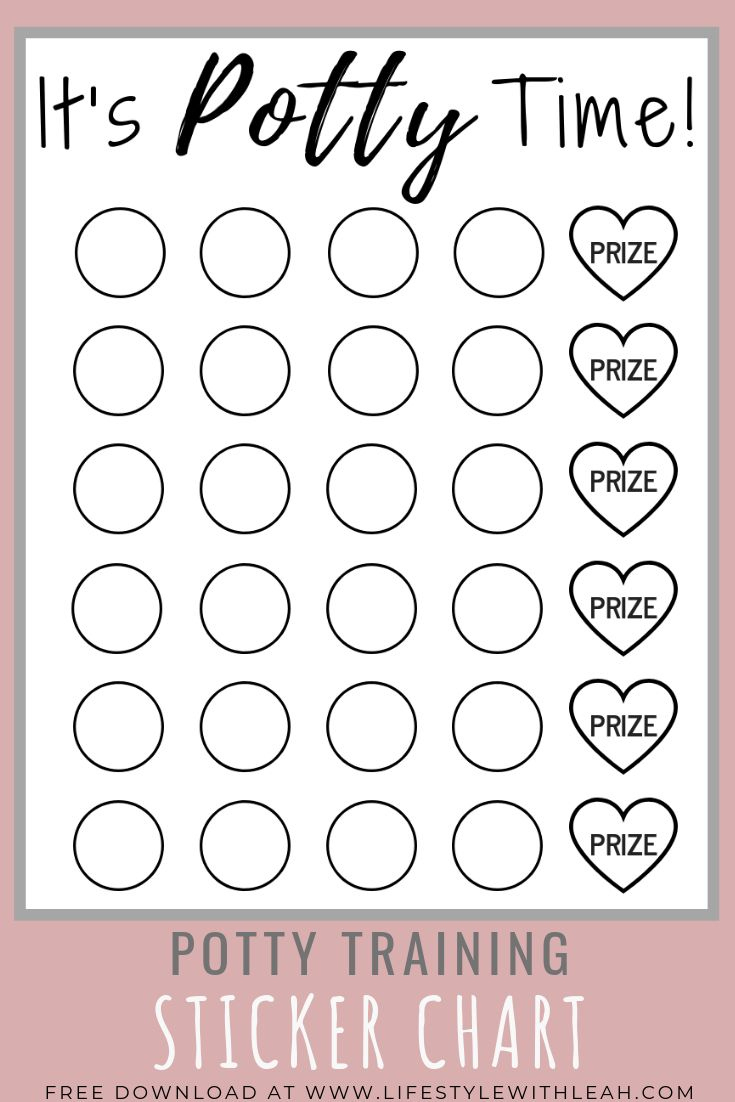 Potty Training Sticker Chart (Free Printable) - Lifestyle With Leah within Free Potty Chart Printable