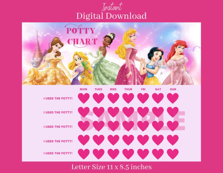 Princess Potty Chart Printable Free