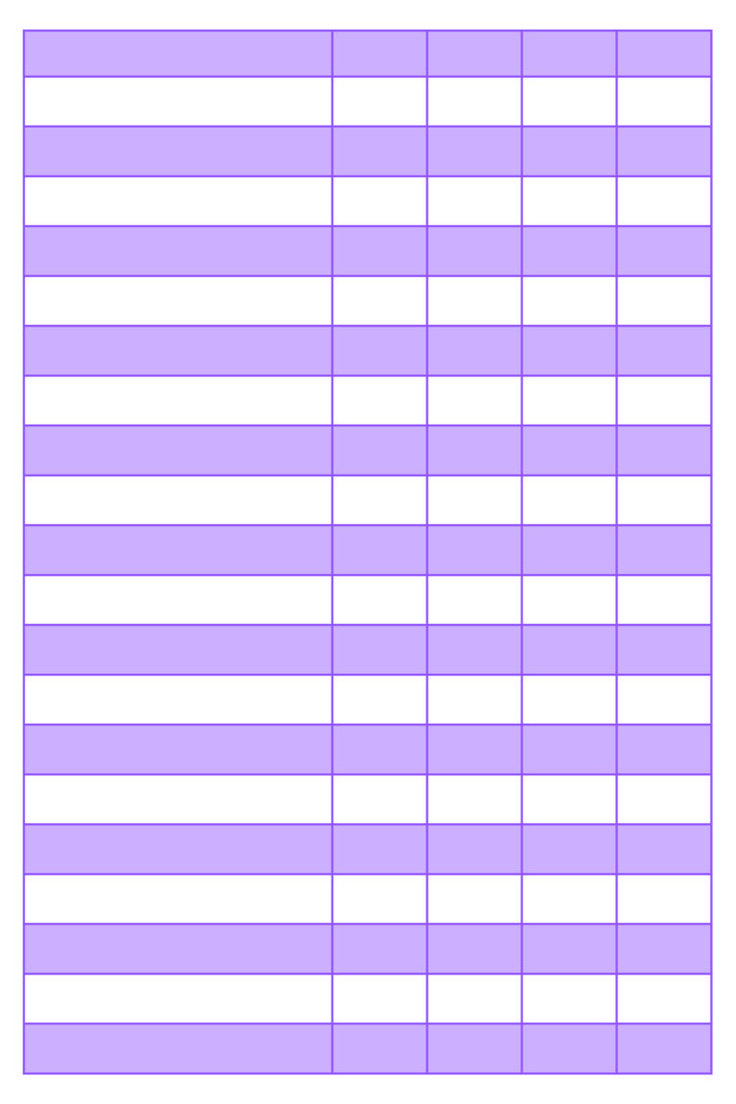 Printable 5-Column Charts Pdf Templates for 5 Column Chart Printable