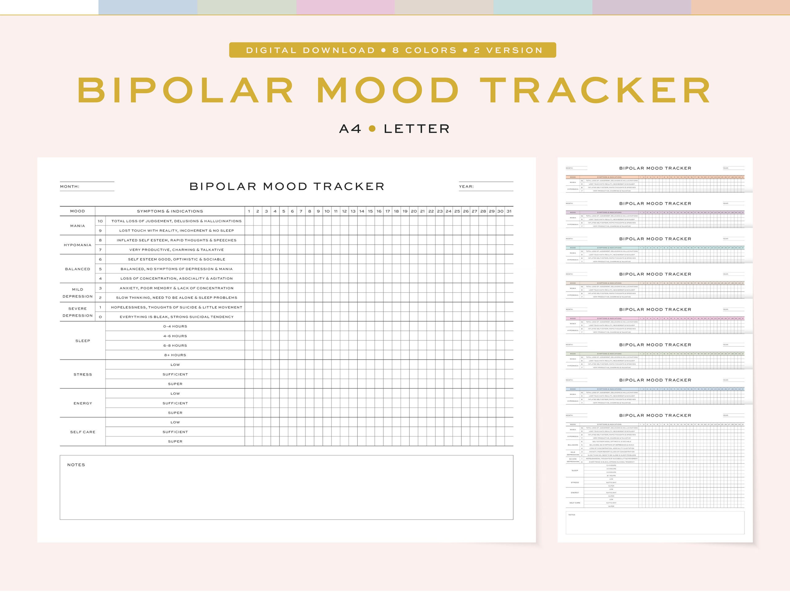 Printable Bipolar Mood Tracker | Monthly Bipolar Mood Tracker with regard to Bipolar Mood Chart Printable