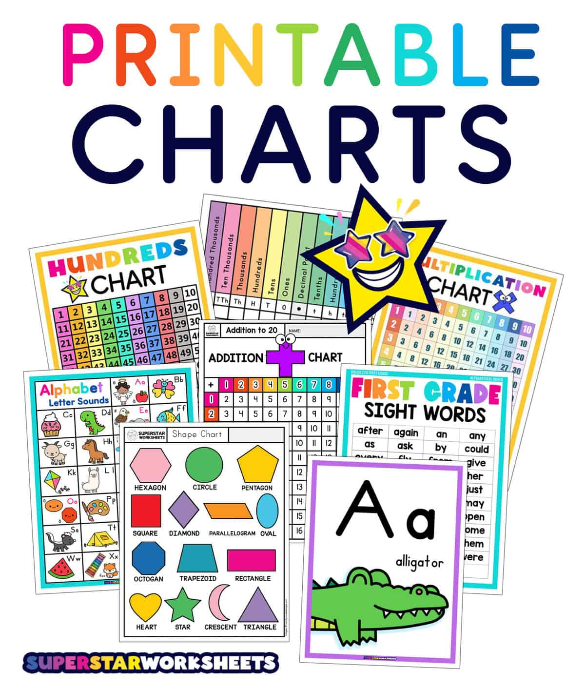 Printable Charts - Superstar Worksheets throughout Chart Printable