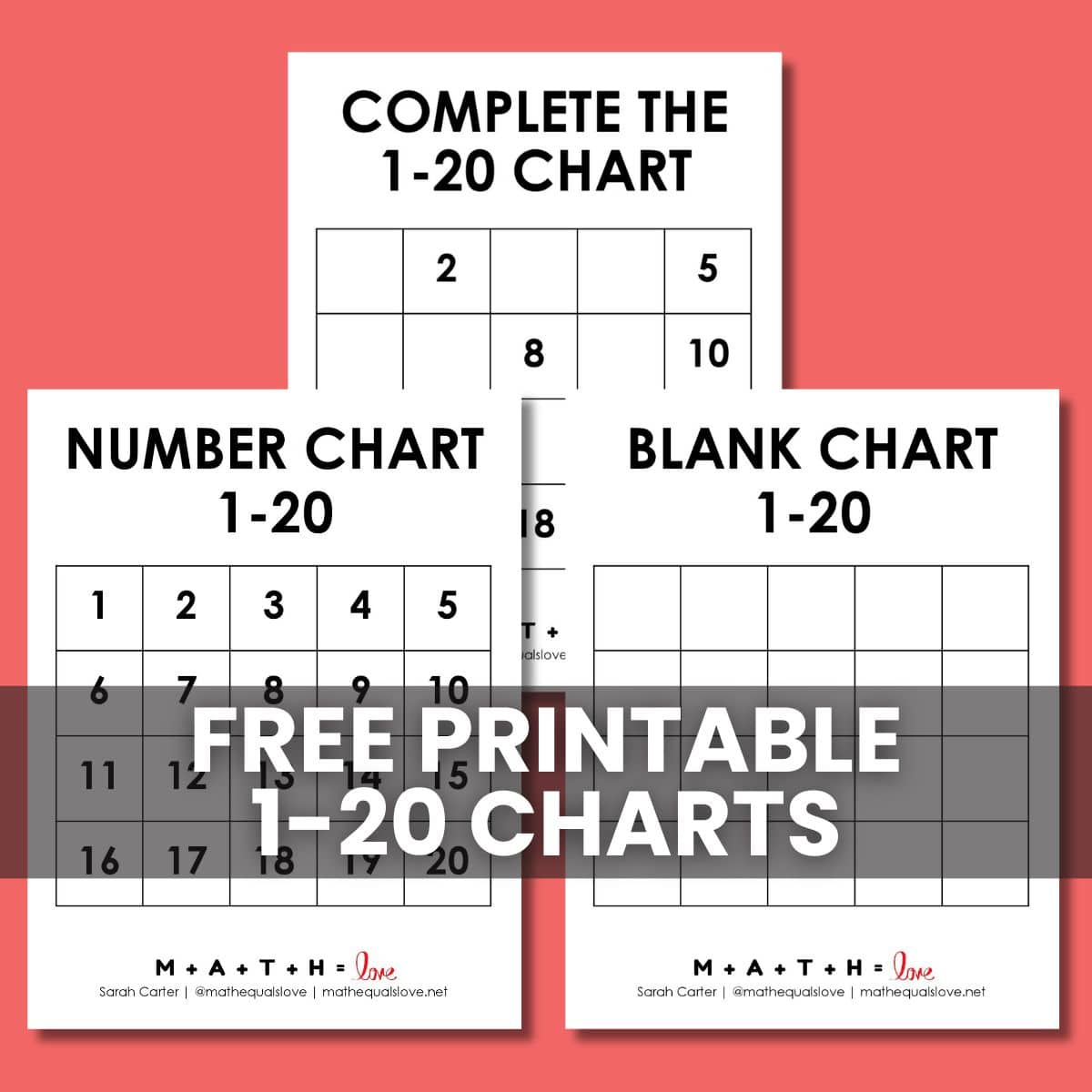 Printable Number Chart 1-20 (Free Pdf Templates) regarding 20 Chart Printable