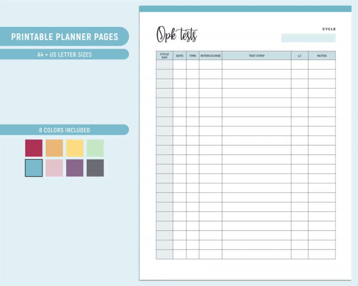 Ovulation Chart Printable