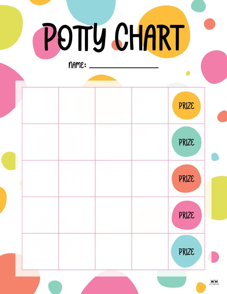 Printable Potty Training Charts - 20 Pages | Printabulls regarding Free Potty Chart Printable