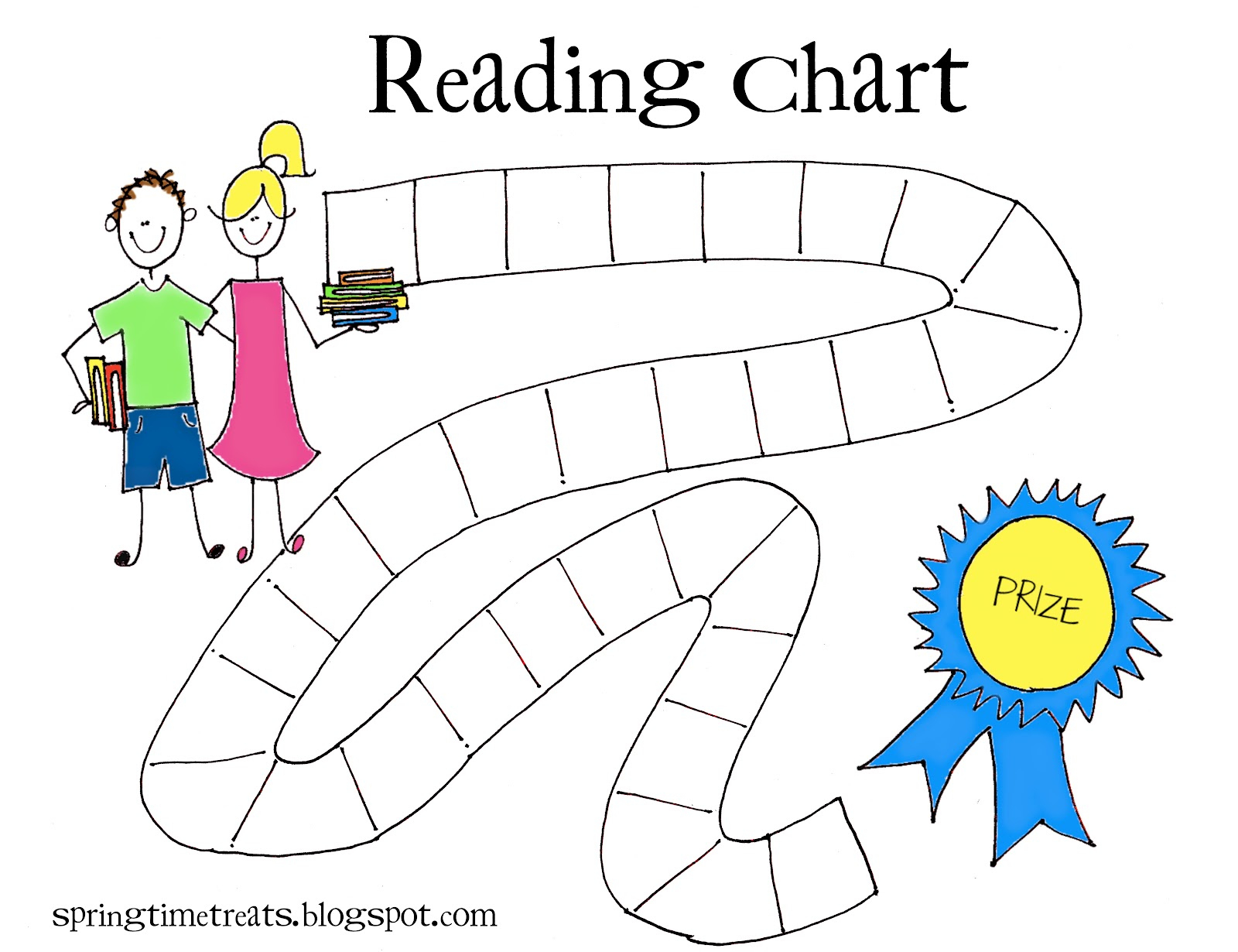 Reading Chart - Free Printable | Spring Time Doodles regarding Reading Sticker Chart Printable