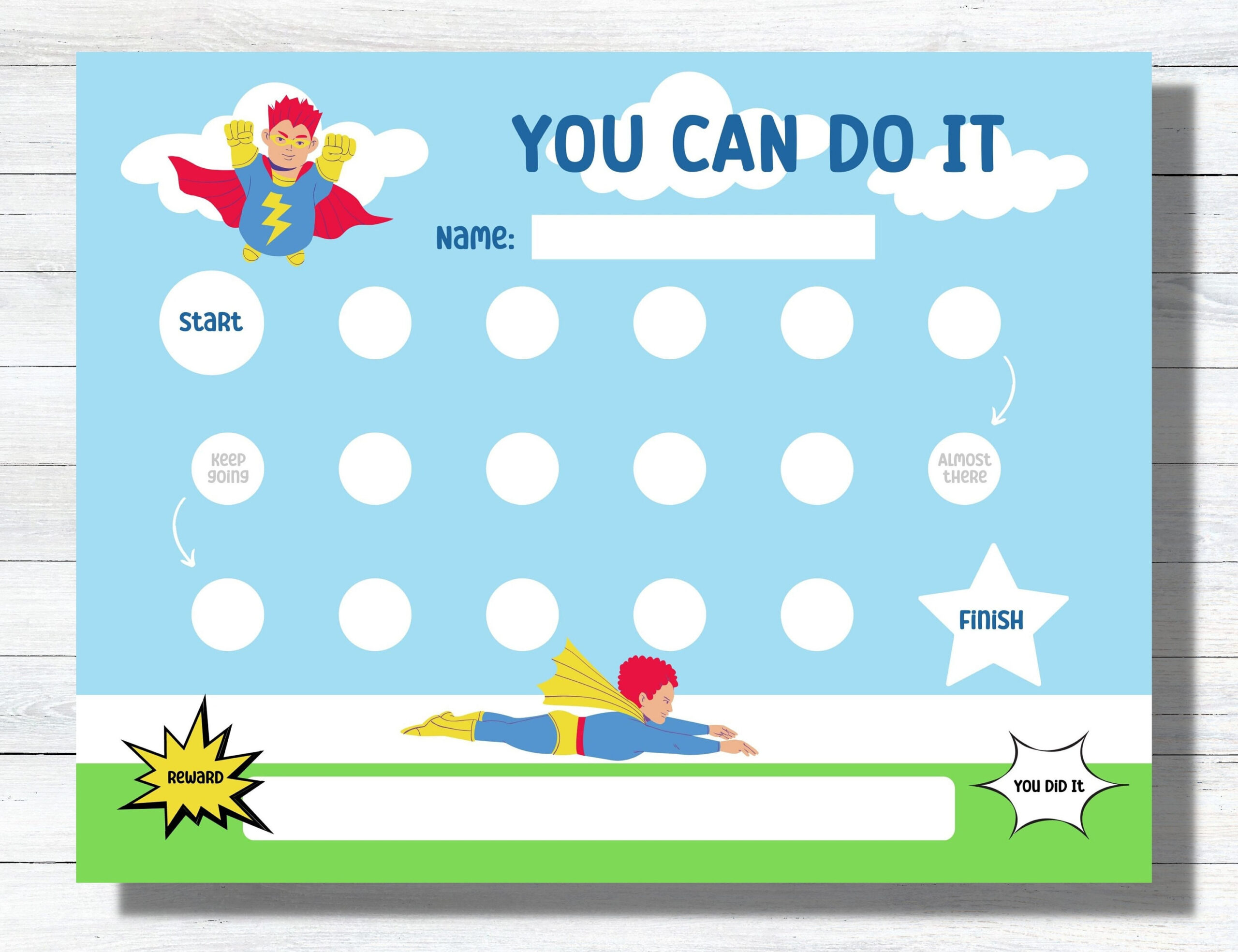Reward Chart For Boys, You Can Do It Printable Daily Chore Chart throughout I Can Do It Chart Printable