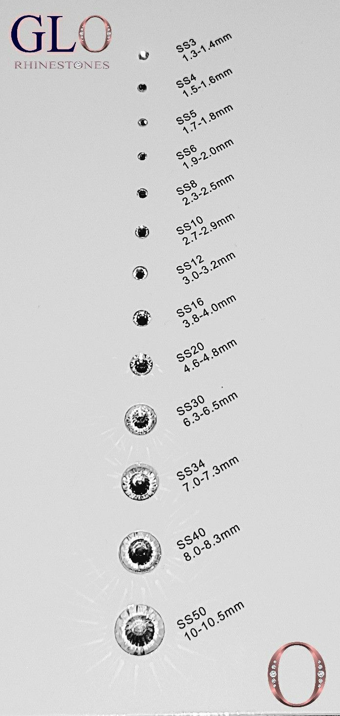 Rhinestone Size Chart within Rhinestone Size Chart Printable