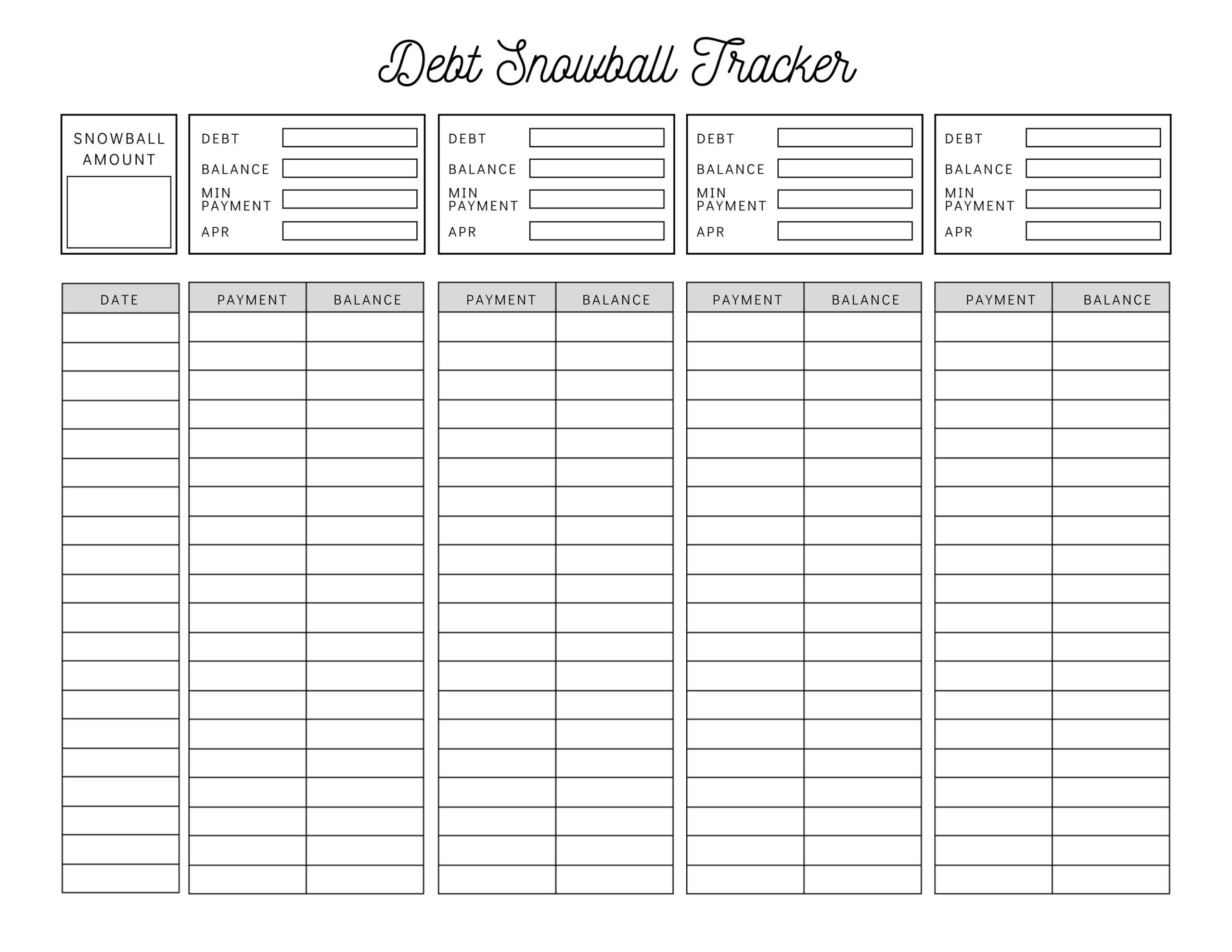 Schuld Schneeball Tracker Printable | Zahlungs-Arbeitsblatt | Debt Payoff Progress Log | Debt Free Goal Chart | Sofort Download for Debt Payoff Chart Printable