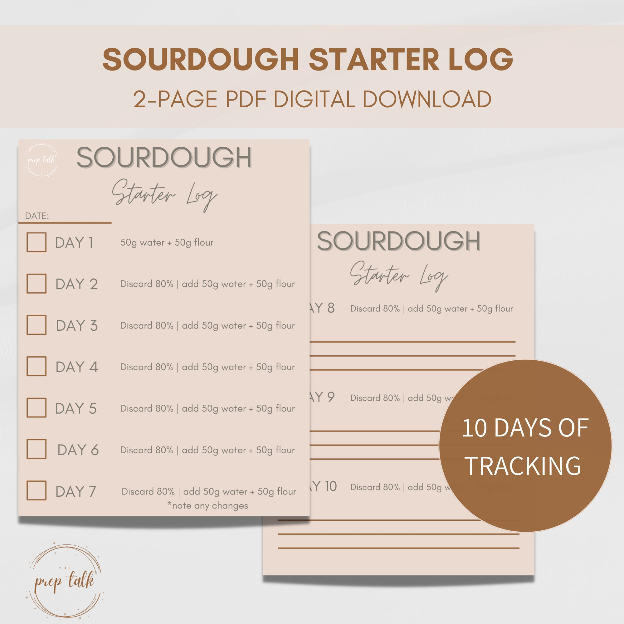 Sourdough Starter Log For Beginners, Track Your Sourdough Starter throughout Sourdough Starter Chart Printable