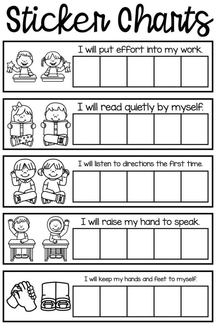 Kindergarten Behavior Chart Printable