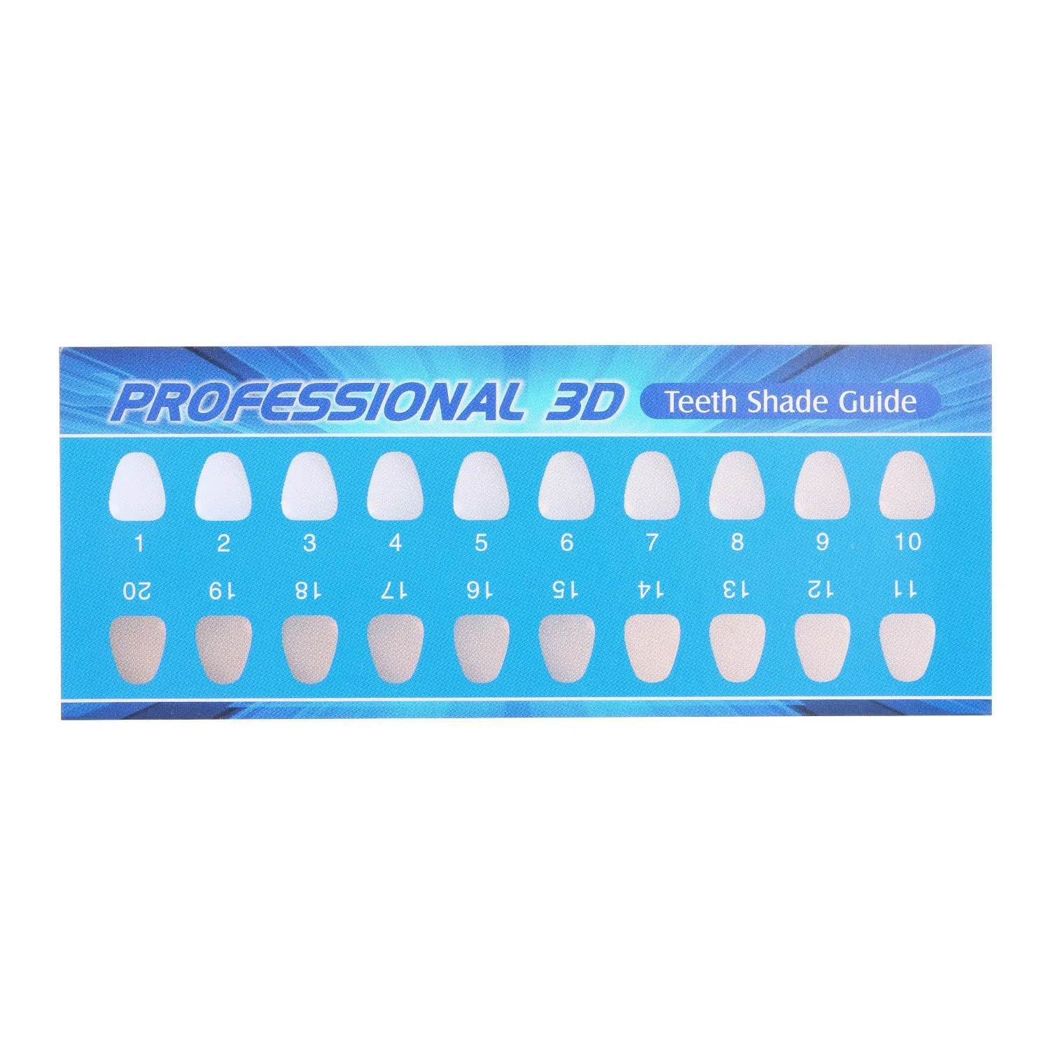 Teeth Shade Guide Paper 20 Colors Teeth Whitening Chart Für Healthy &amp;amp; Beautiful Teeth Oral Care Dental Supplies regarding Tooth Color Chart Printable