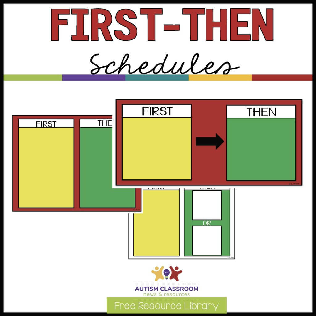 Visual Schedule Series: First-Then Schedules (Freebie!!) - Autism throughout If Then Chart Printable