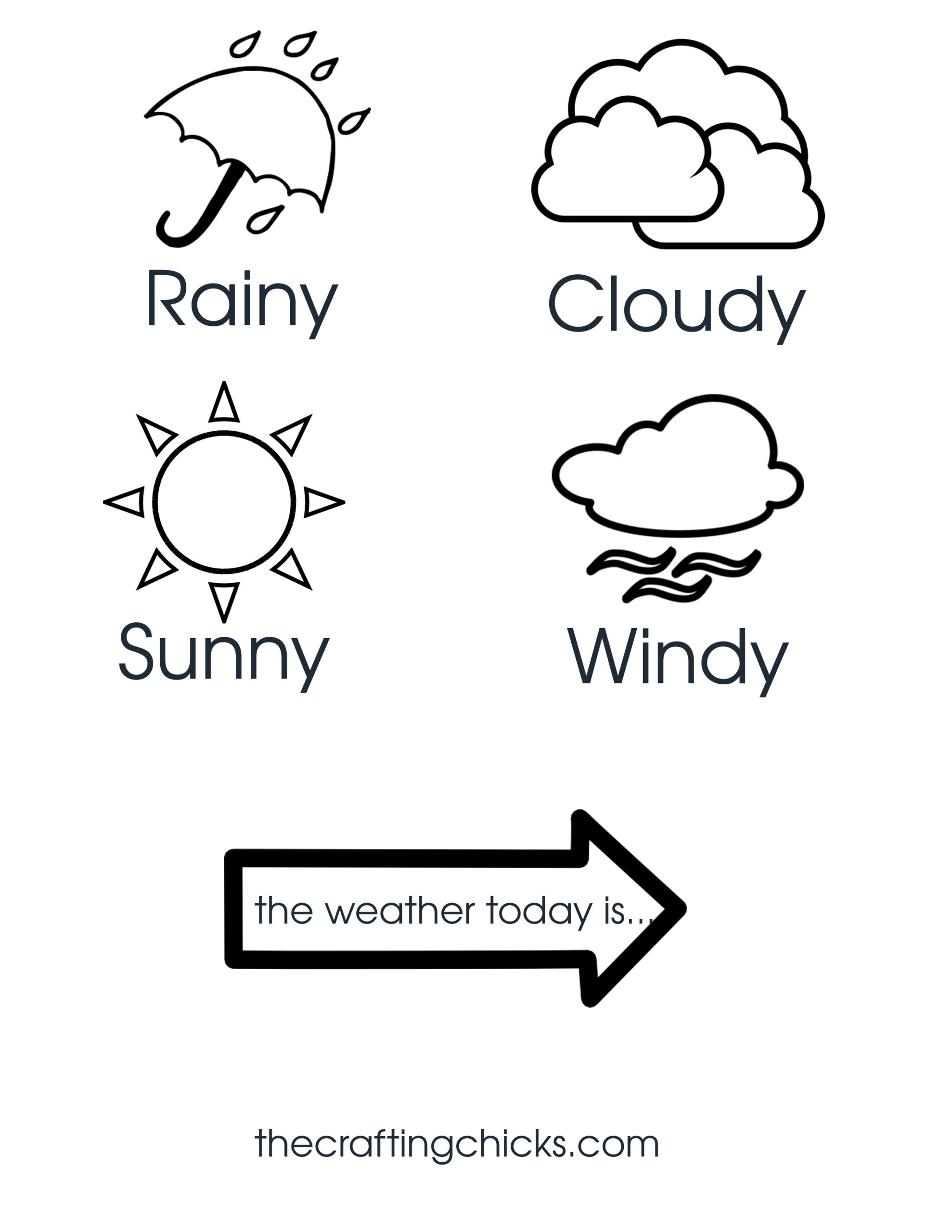 Weather Chart Kid Craft - The Crafting Chicks inside Preschool Weather Chart Printable Free