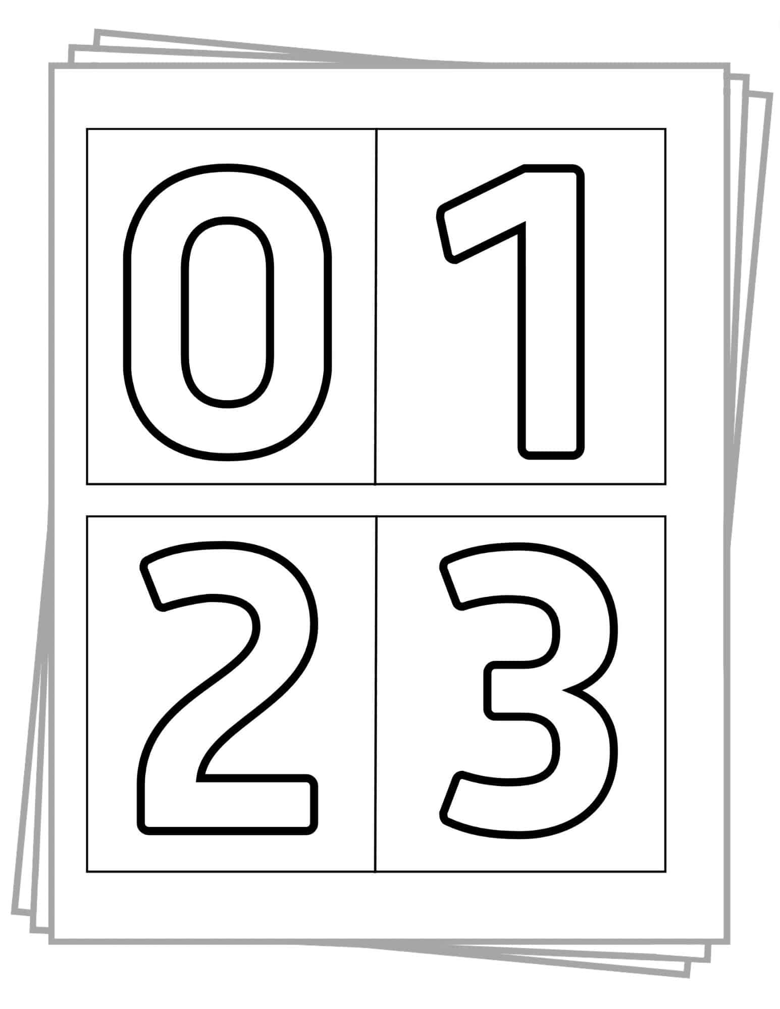 0-10 Printable Numbers (Free Templates In All Sizes) inside Printable Number Stencils For Cakes