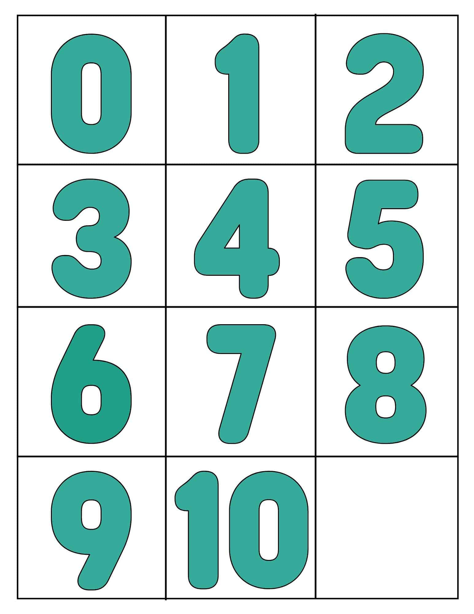 0-10 Printable Numbers (Free Templates In All Sizes) pertaining to Free Printable Number Stencils 1 10