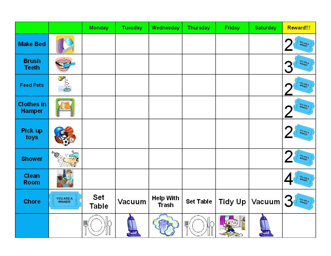 10 Caiya Chore Chart Ideas | Chore Chart, Chores, Chores For Kids throughout Behavior Chore Chart Printable