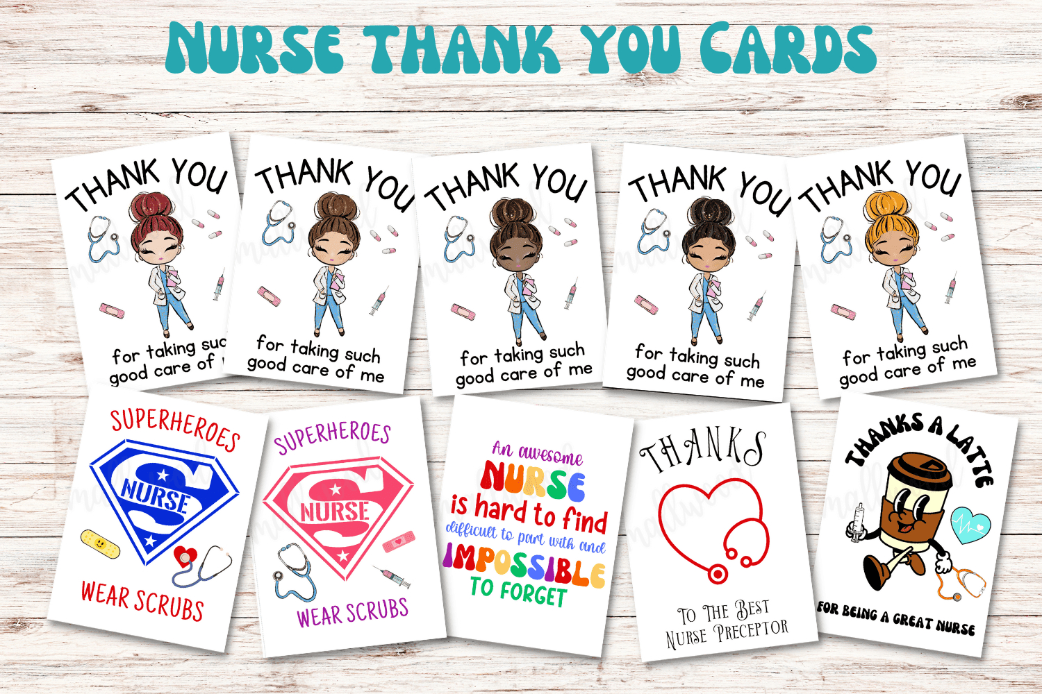 10 Cute Nurse Thank You Cards (Free Printable) - Cassie Smallwood inside Free Printable Nurses Week Tags