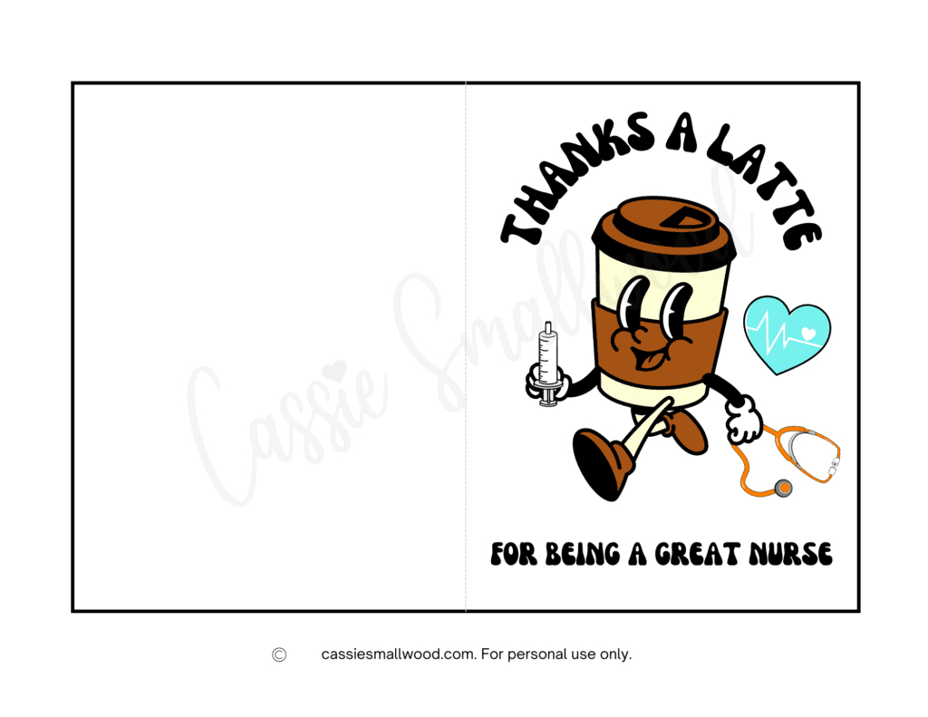 10 Cute Nurse Thank You Cards (Free Printable) - Cassie Smallwood pertaining to Free Printable Happy Nurses Day Cards