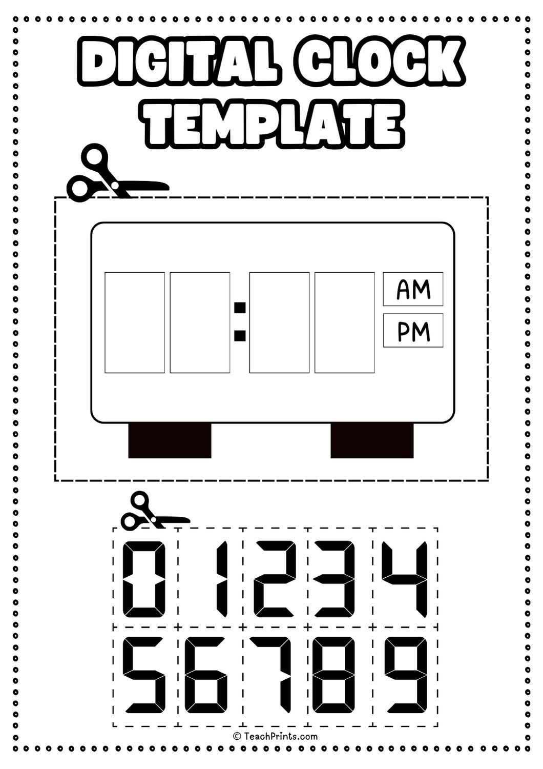 10 Free Printable Clock Face Worksheets - Teach Prints throughout Free Printable Clock Pattern