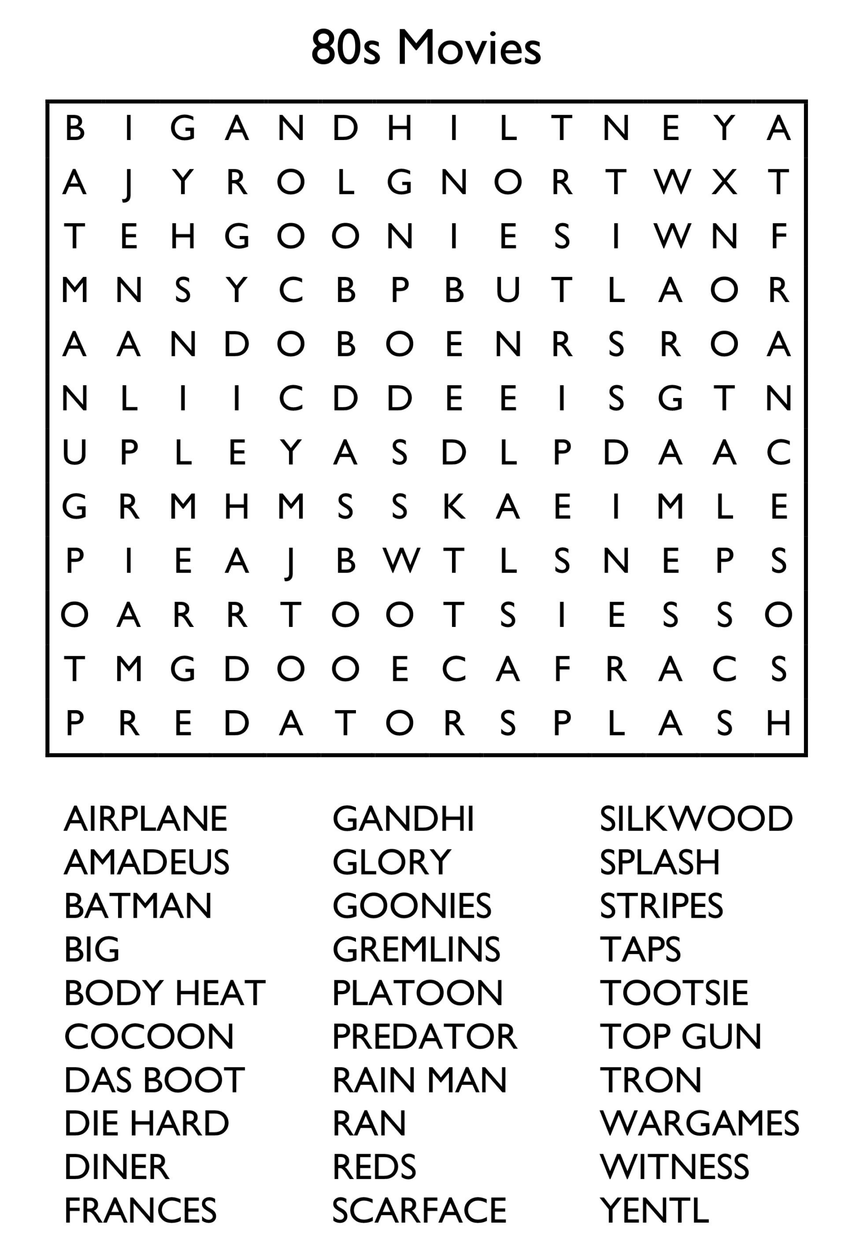 10 Free Printable Word Search Puzzles intended for Free Large Print Word Search Puzzles For Seniors Printable