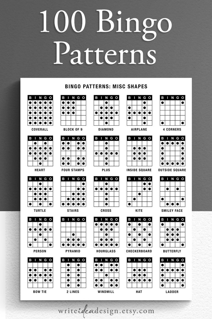 100 Bingo Patterns - Experience Bingo Like Never Before With Our pertaining to Free Printable Bingo Patterns