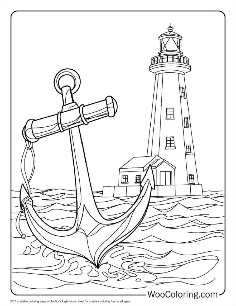 100+ Lighthouse Coloring Pages (Free Pdf To Print) | Woo Coloring intended for Free Printable Lighthouse Patterns