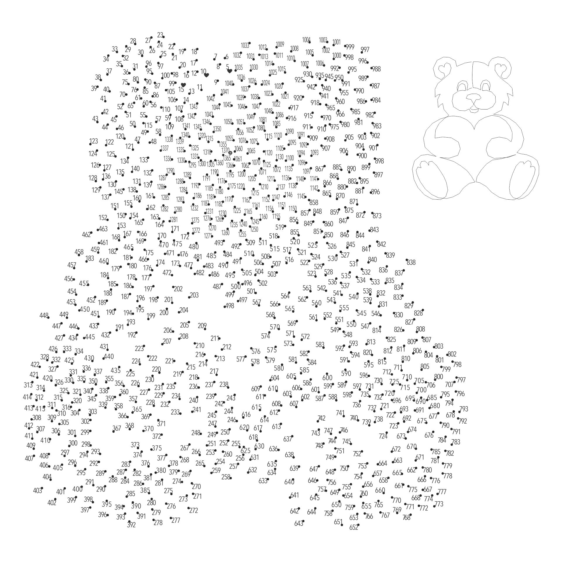 1000 Connect The Dots - 10 Free Pdf Printables | Printablee inside 1000 Dot to Dot Free Printables