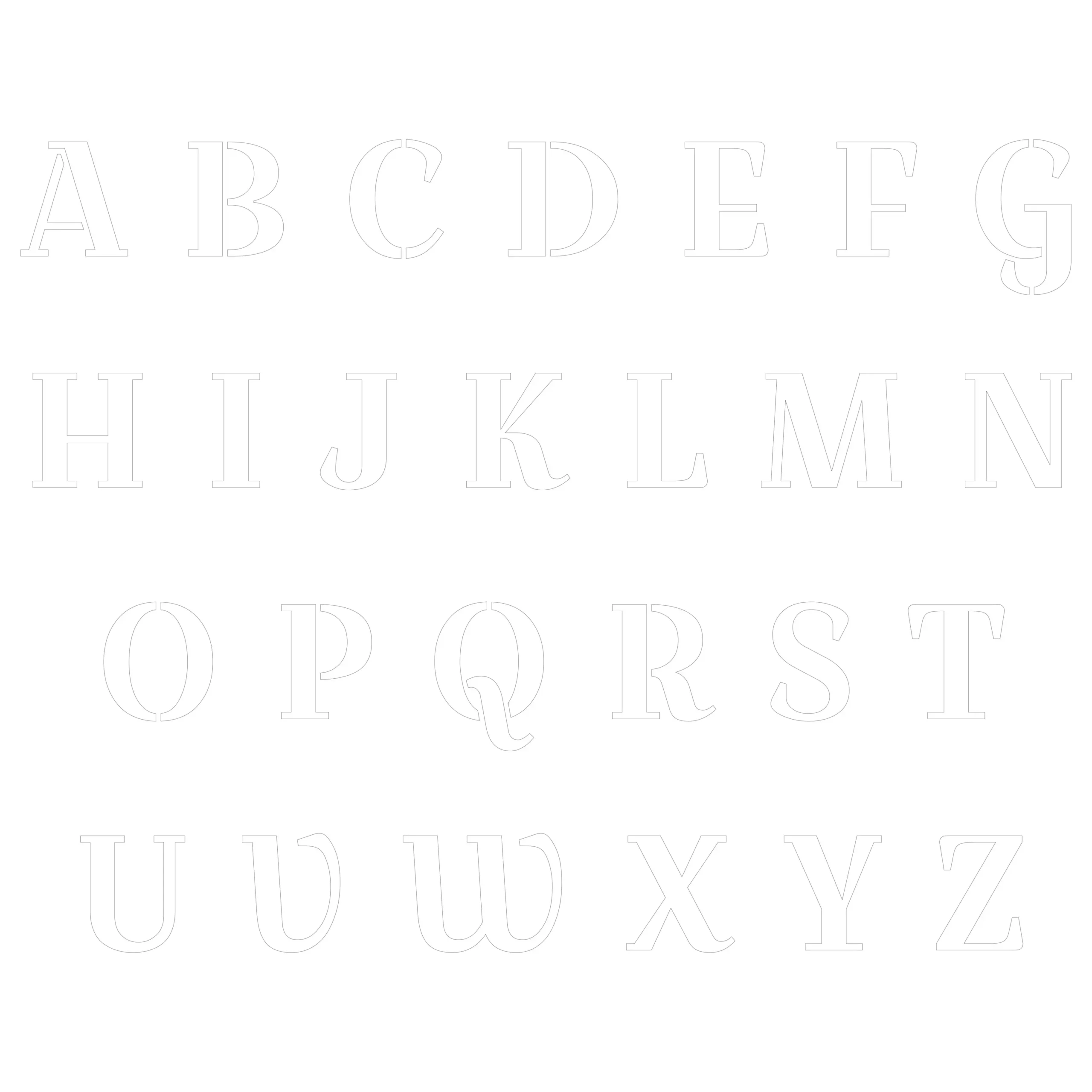 11 Inch To 24 Inch Uppercase &amp;amp; Lowercase Alphabet Stencils (Al for Printable 11 Inch Letter Stencils