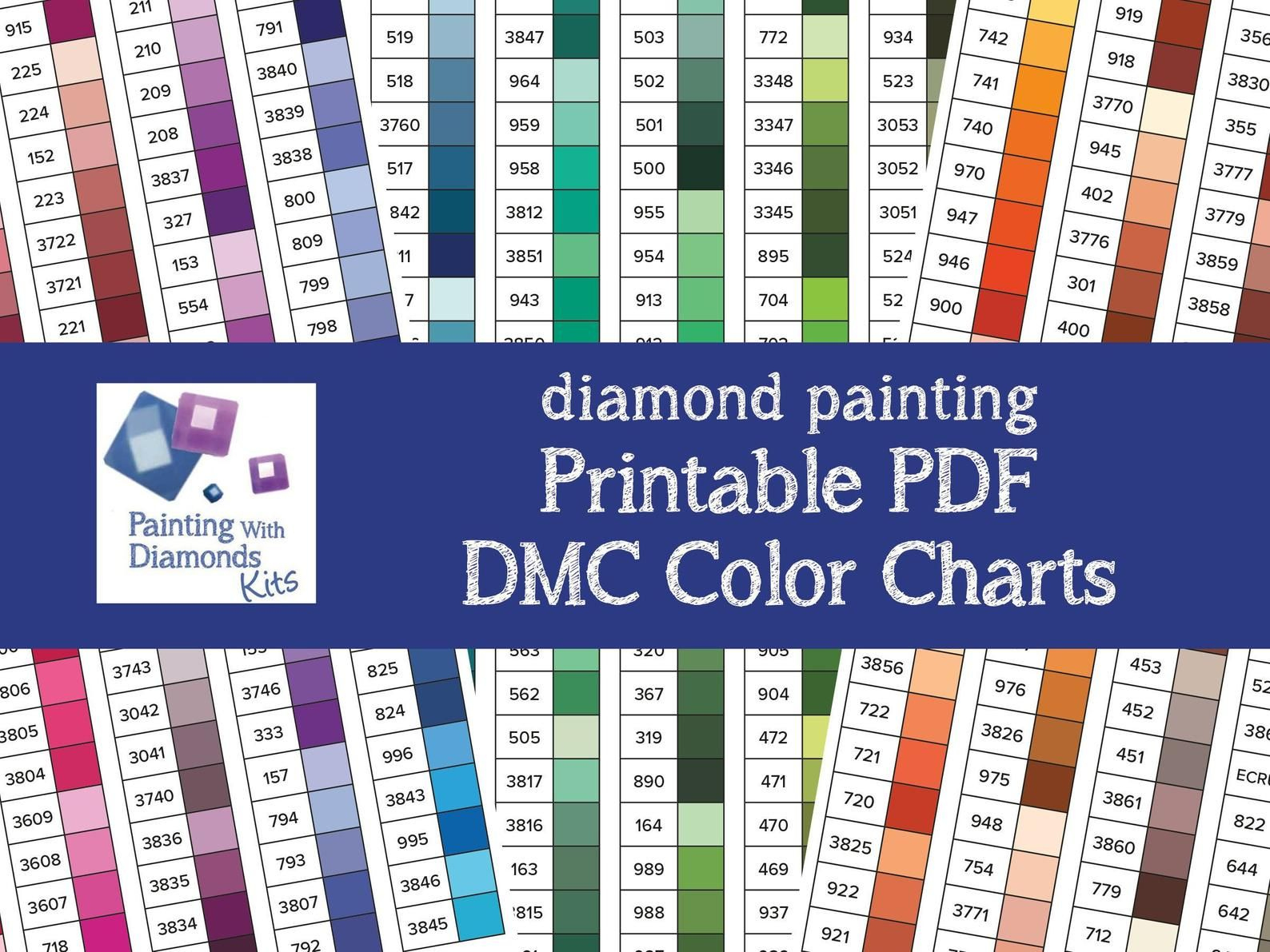 12 Diamond Painting-Ideen | Diamantmalerei, Kreuzstichmuster, Diamant with Free Printable Dmc Color Chart For Diamond Painting