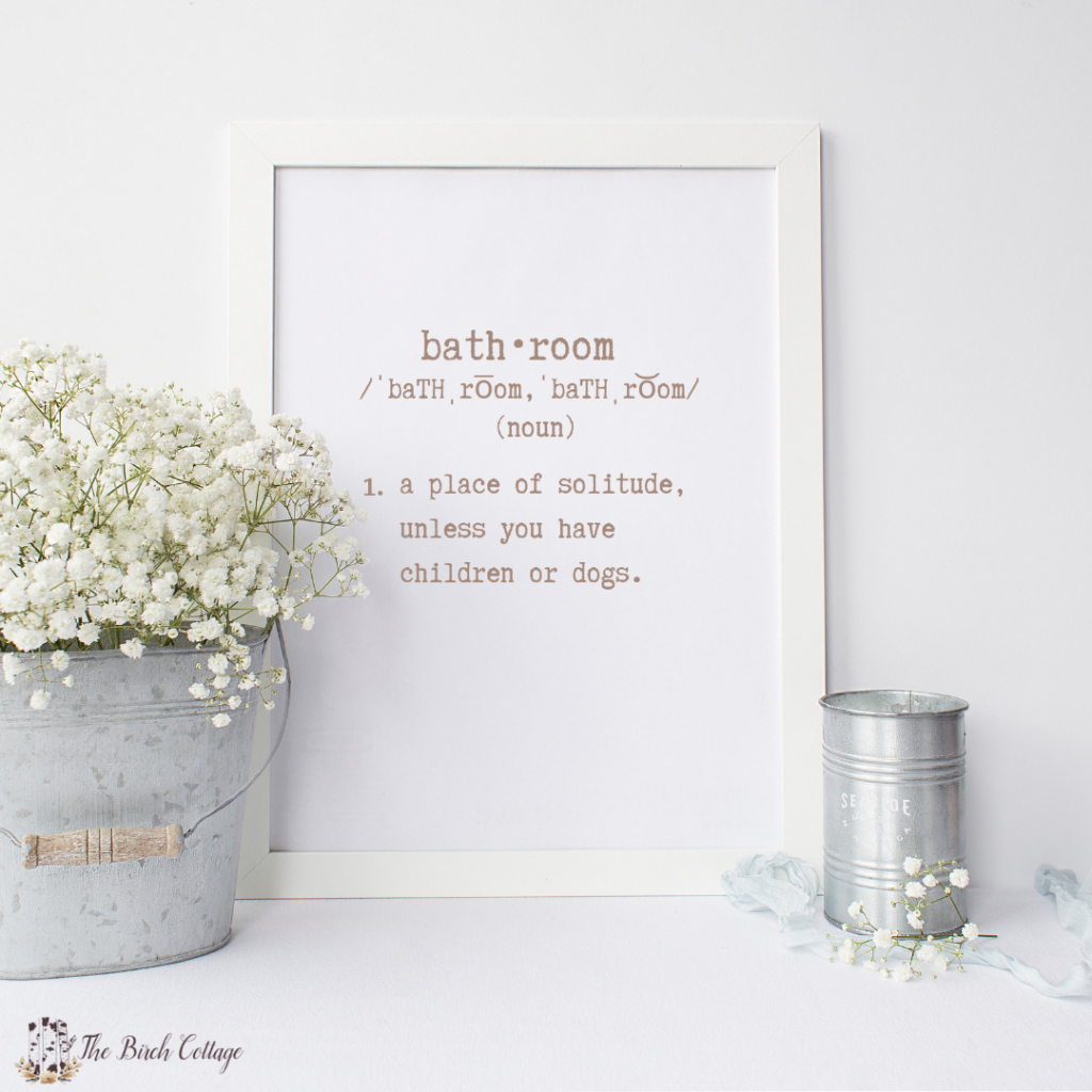 12 Free Printable Bathroom Humor Prints - The Birch Cottage with Free Bathroom Quotes Printables