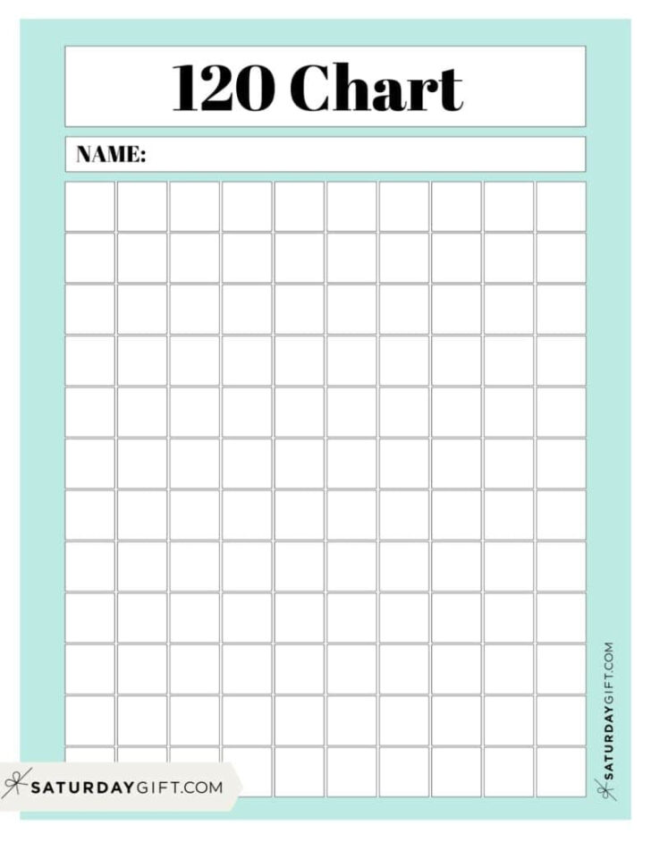 1 120 Number Chart Printable