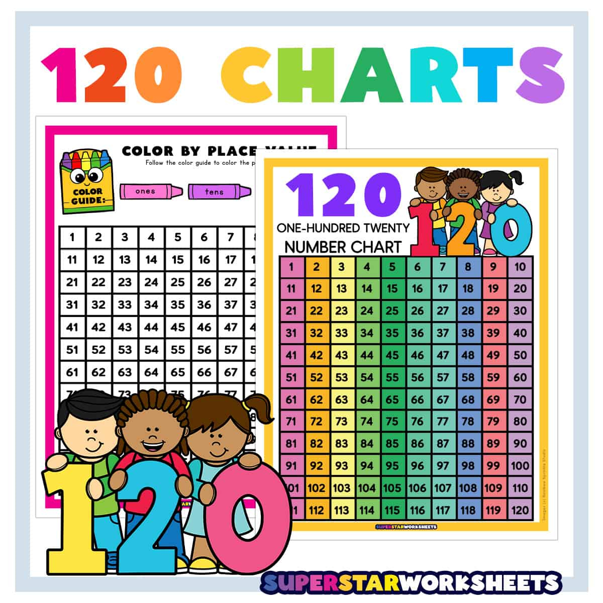 120 Chart - Superstar Worksheets within 120 Number Chart Printable
