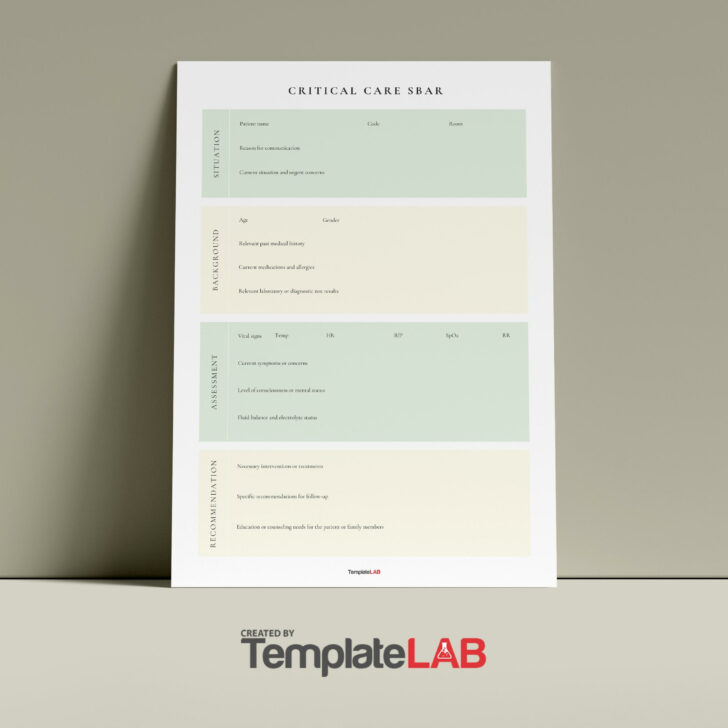 Free Blank Sbar Template