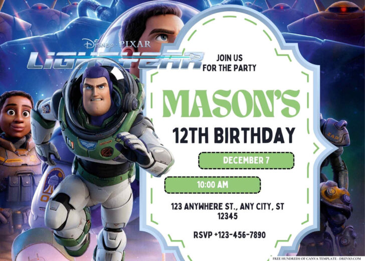 Buzz Lightyear Birthday Card Free Printable
