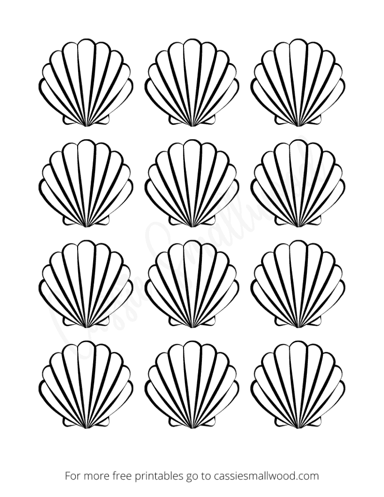 17 Cute Mermaid Templates - Cassie Smallwood for Free Printable Shell Templates