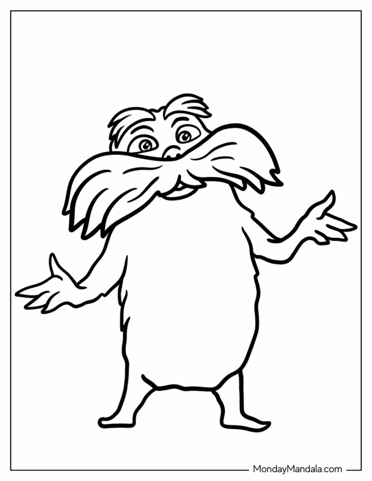 18 The Lorax Coloring Pages (Free Pdf Printables) within Free Lorax Printables
