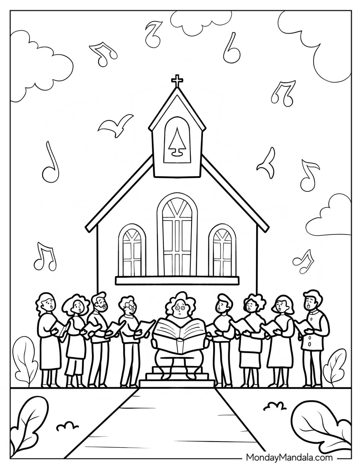 20 Church Coloring Pages (Free Pdf Printables) regarding Free Printable Church Coloring Pages