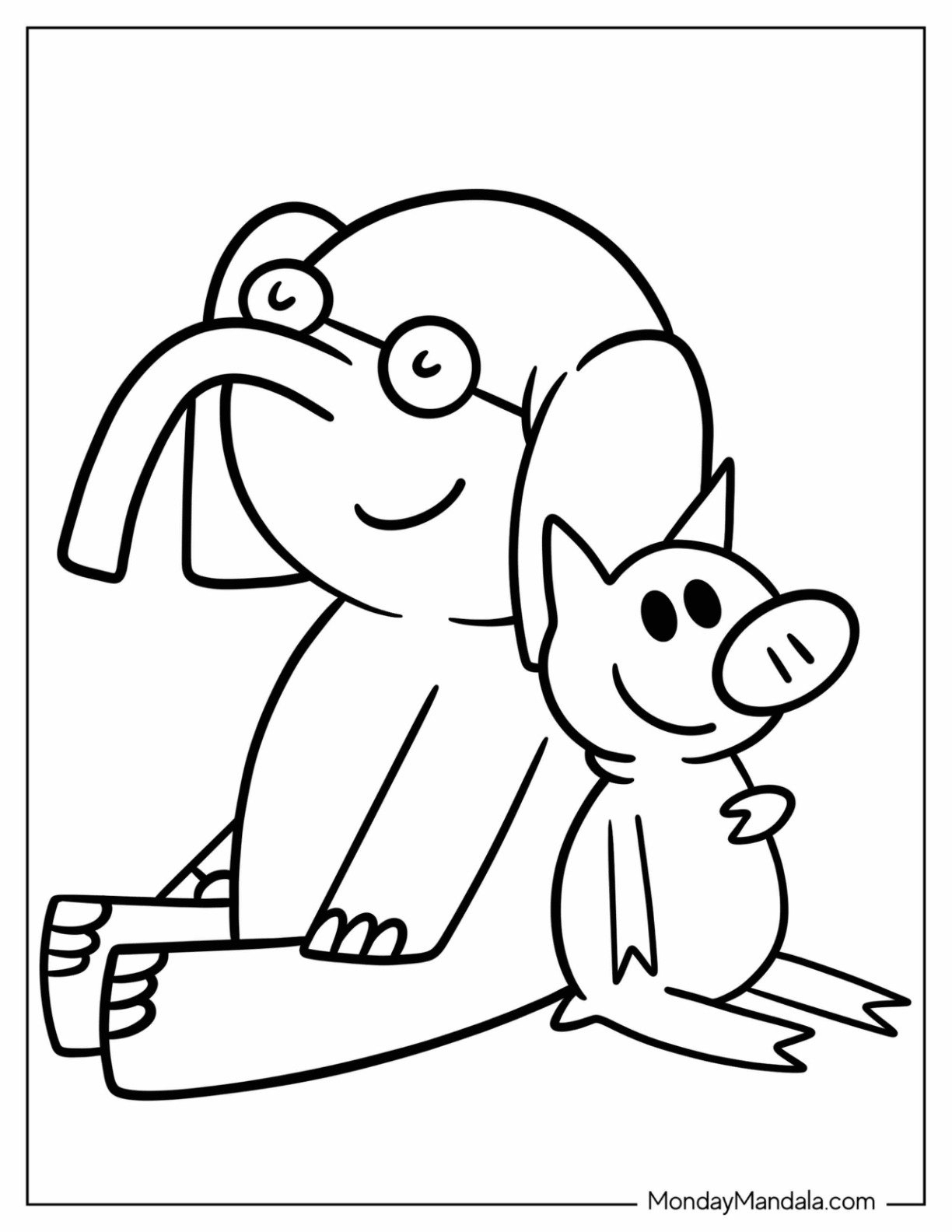 20 Elephant &amp;amp; Piggie Coloring Pages (Free Pdf Printables) with regard to Elephant and Piggie Free Printables