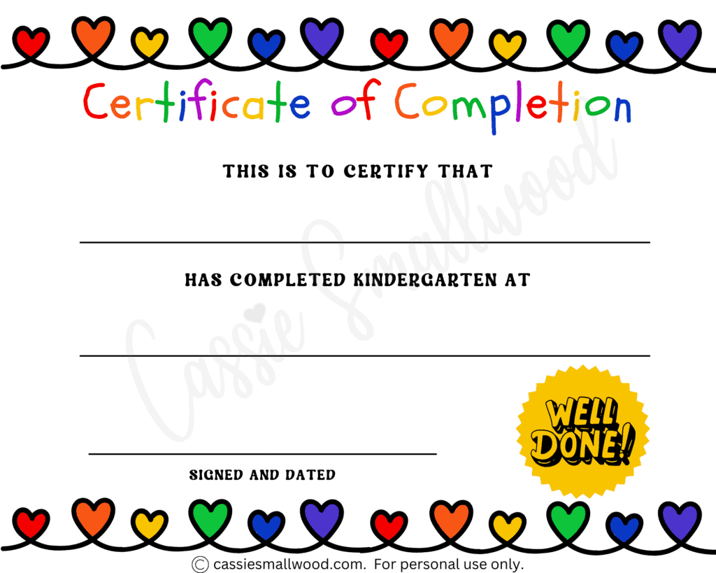 20 Preschool And Kindergarten Graduation Certificates (Free intended for Kindergarten Graduation Certificate Free Printable