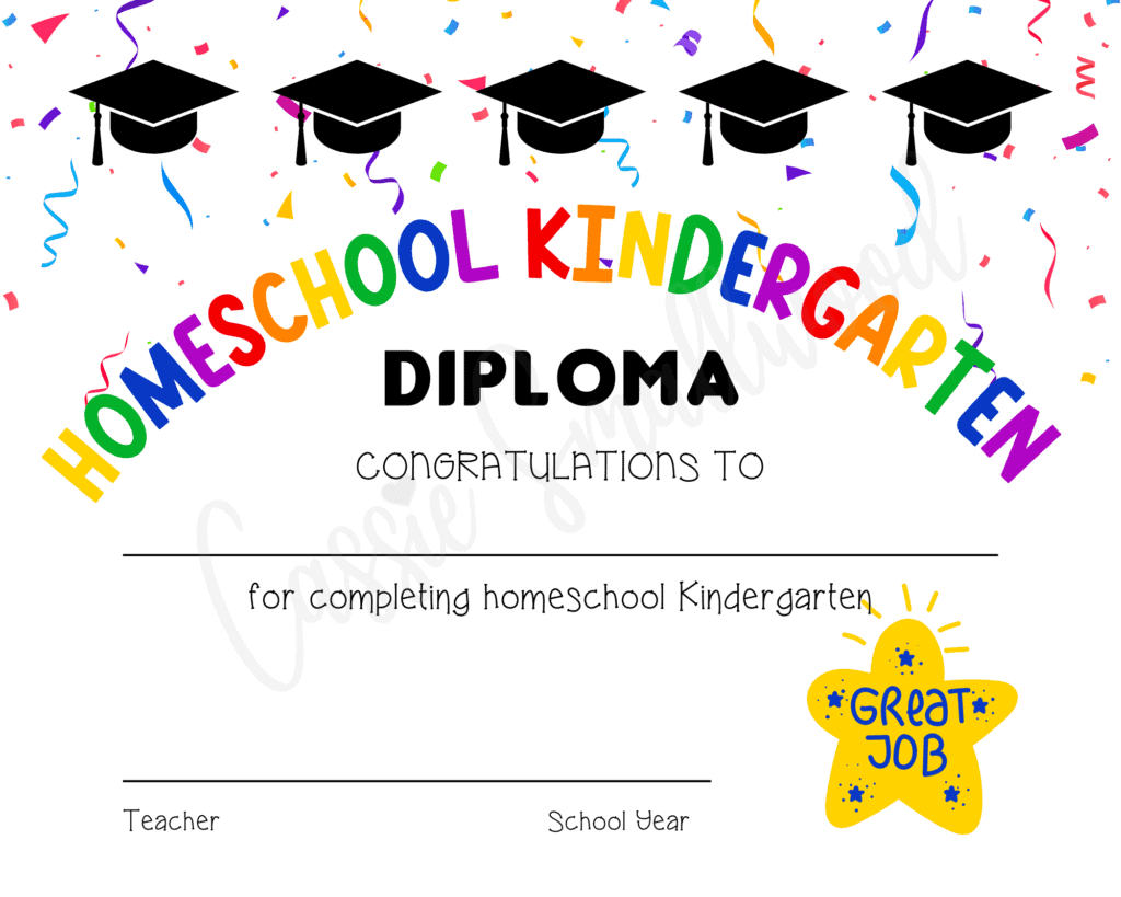 20 Preschool And Kindergarten Graduation Certificates (Free with Kindergarten Graduation Certificate Free Printable