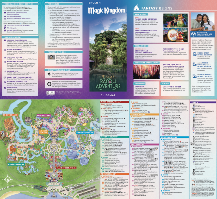 Free Printable Magic Kingdom Map