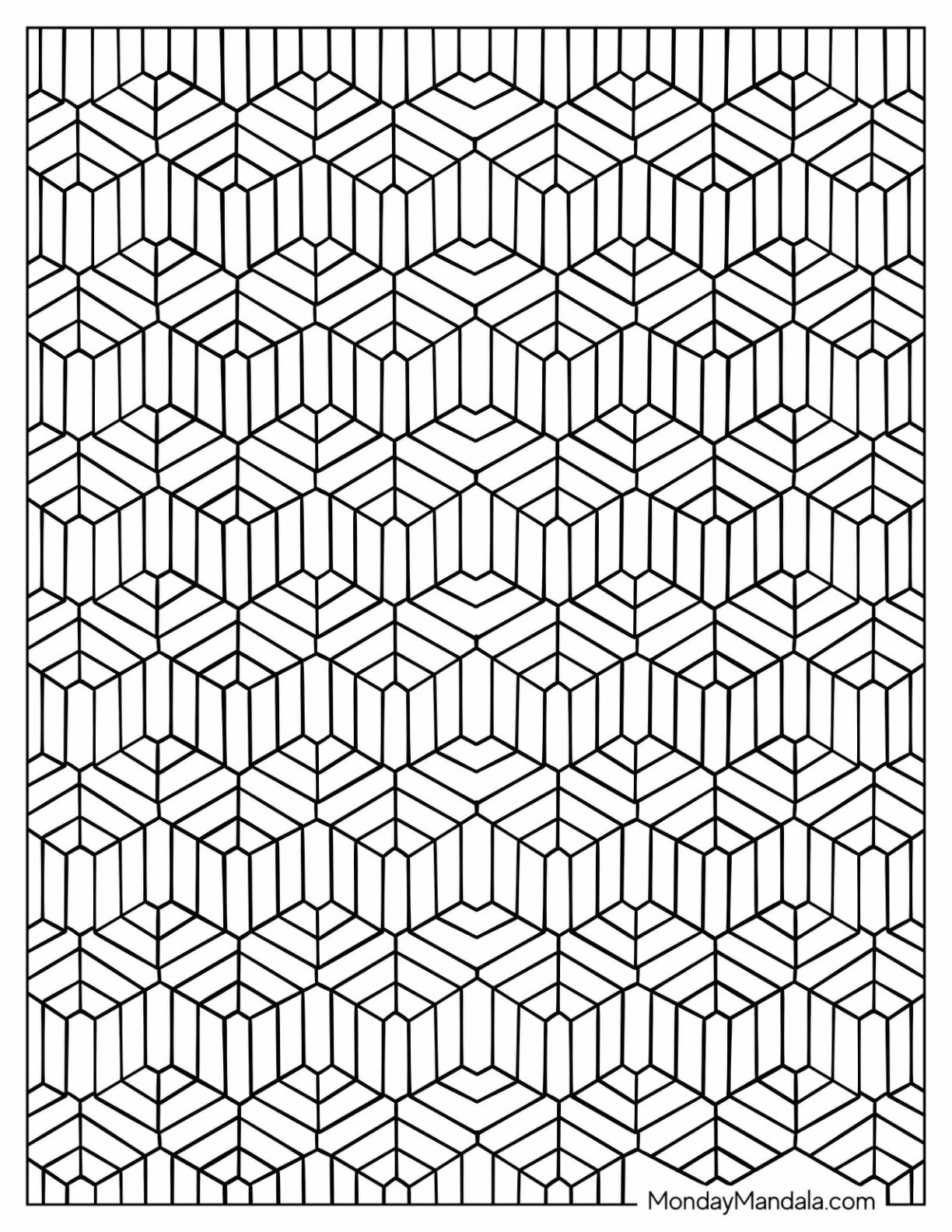 21 Geometric Coloring Pages (Free Pdf Printables) in Free Printable Geometric Patterns
