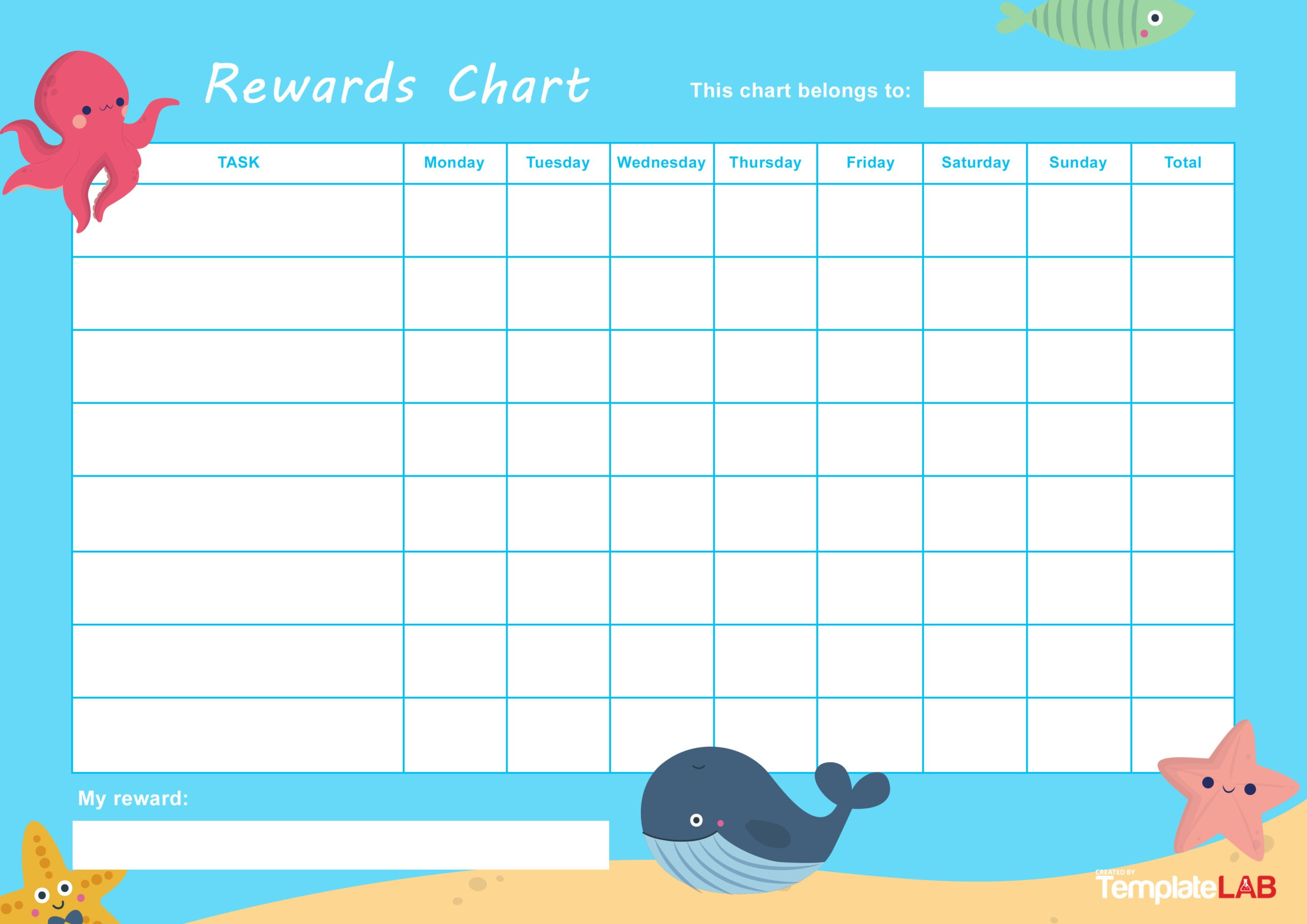 22 Printable Reward Charts For Kids (Pdf, Excel &amp;amp; Word) within Behaviour Reward Chart Printable