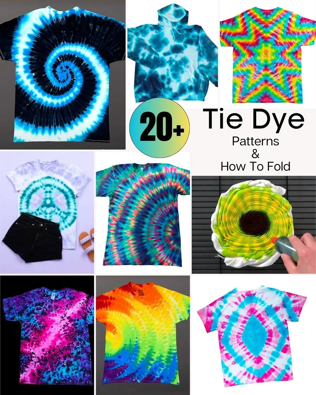 25 Unique Tie Dye Patterns &amp;amp; How To Tie Dye • Craft Passion regarding Free Tie Dye Printable Patterns