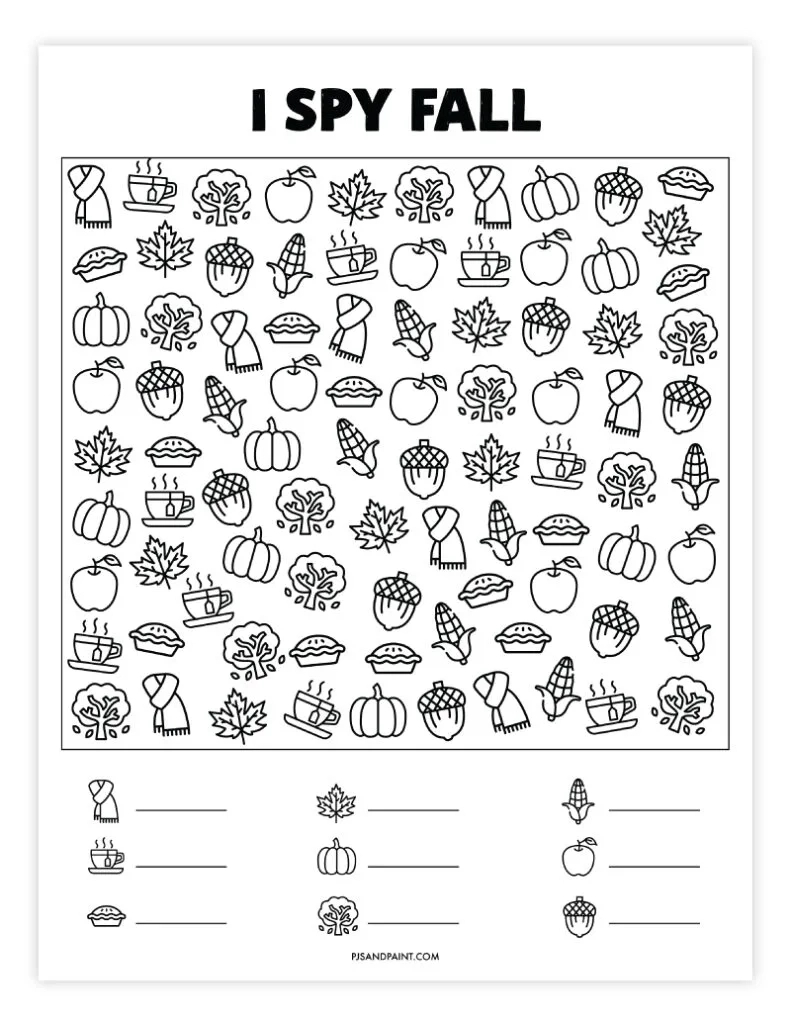 28 Free Printable I Spy Games - Pjs And Paint in Free I Spy Printables For Adults