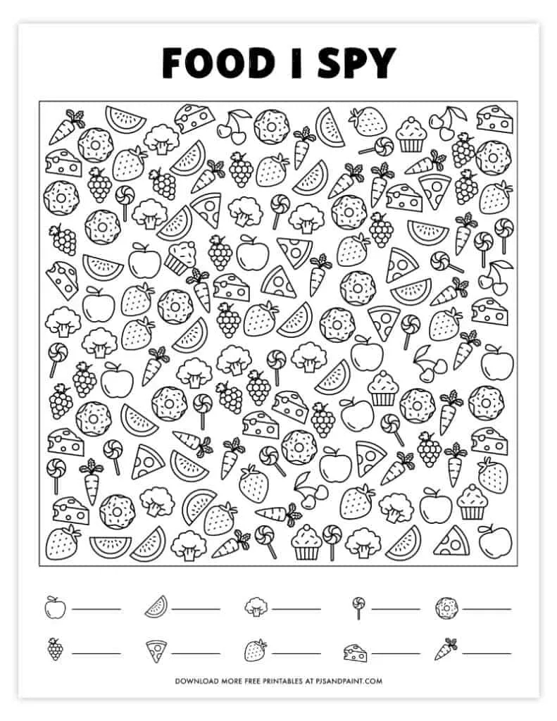 28 Free Printable I Spy Games - Pjs And Paint regarding Free I Spy Printables For Adults
