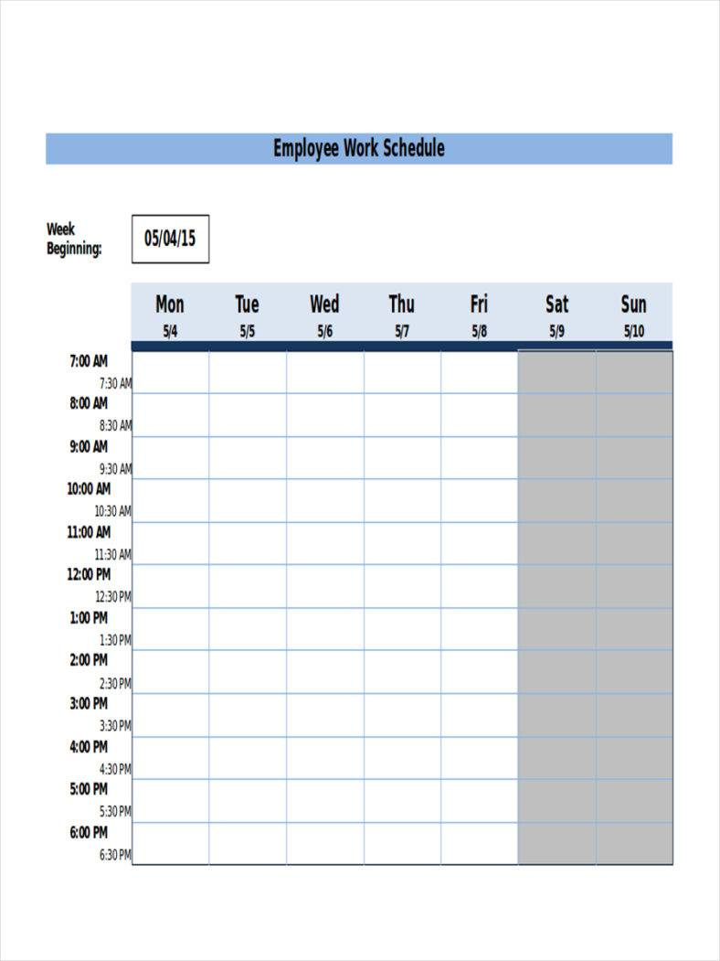 3+ 10 Hour Shift Schedule Templates - Pdf, Word inside Free 10 Hour Shift Schedule Templates