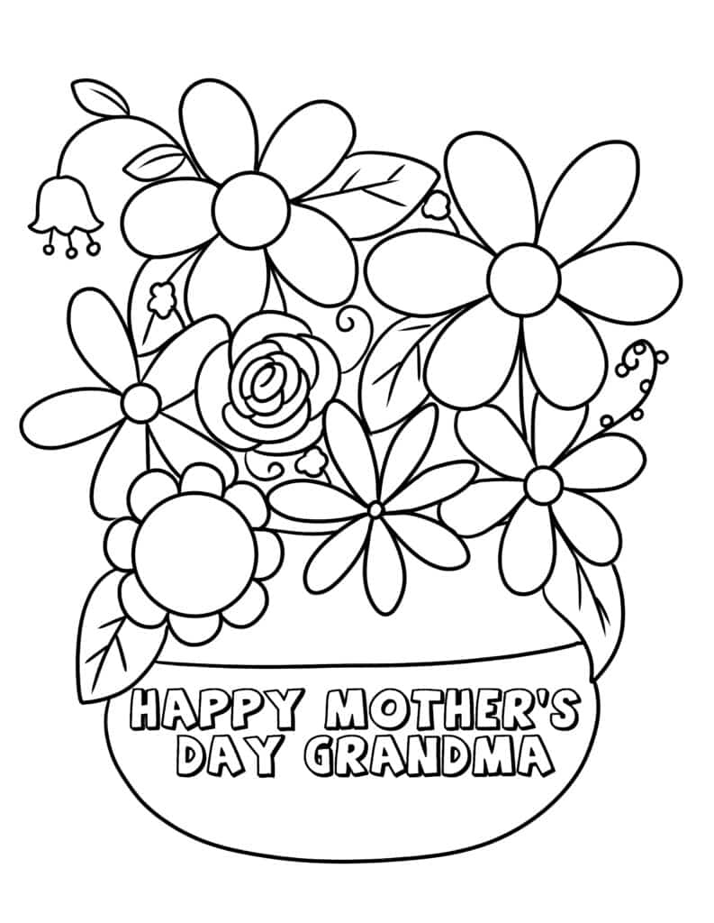 3 &amp;quot;Happy Mother&amp;#039;S Day, Grandma&amp;quot; Coloring Pages - Freebie Finding Mom with Free Printable Mothers Day Cards For Grandma to Color