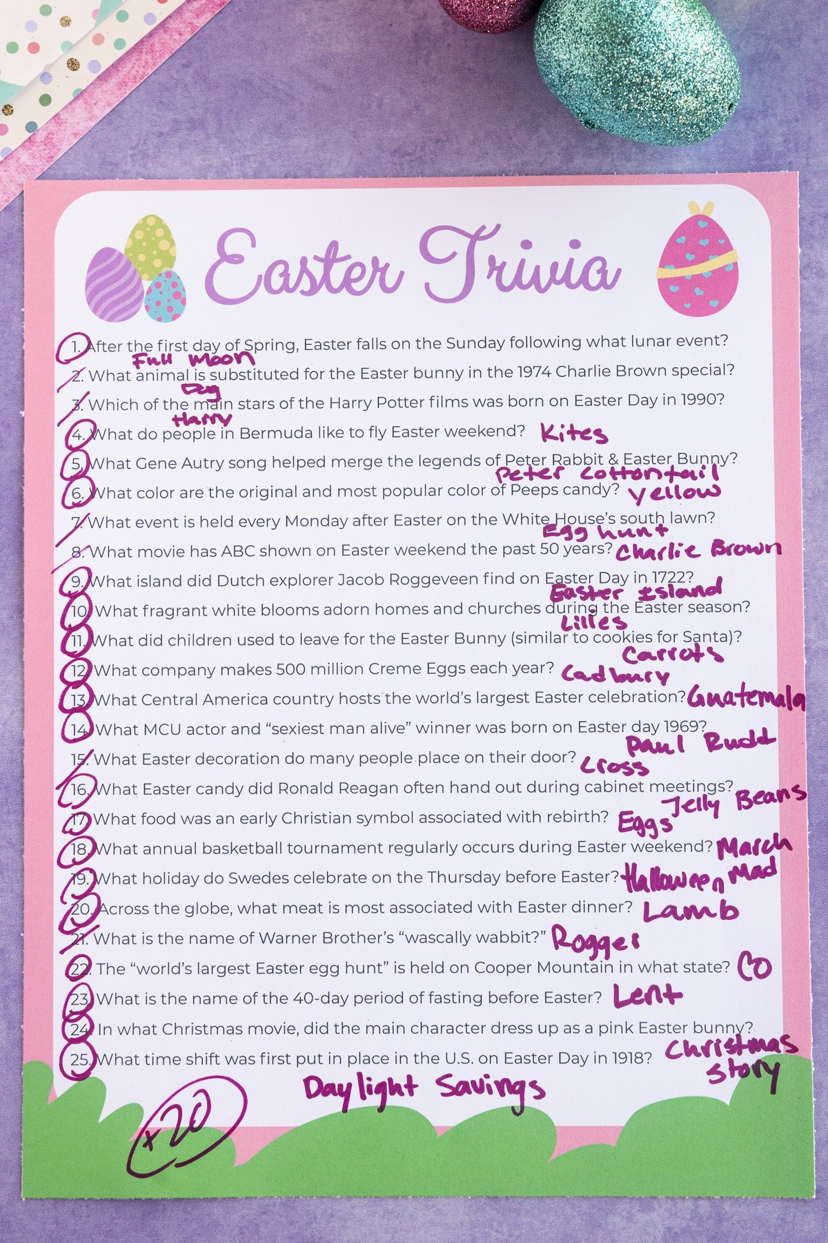 30 Easter Trivia Questions &amp;amp; Free Trivia Game - Play Party Plan inside Free Easter Trivia Printable