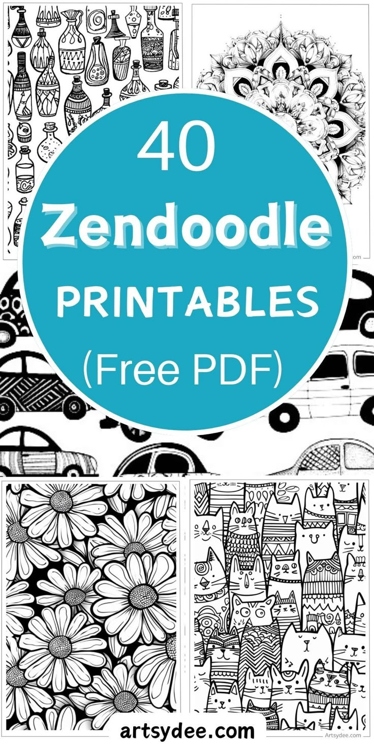 31+ Free Zendoodle Printables For Your Arts &amp;amp; Crafts! intended for Free Printable Doodle Patterns